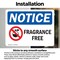 Signmission Fragrance Free Sign With Symbol, 10 in W x Rectangle, Vinyl Decal OS-2PACK-NS-D-710-L-12910 - alternate 3